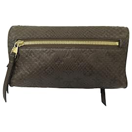 Louis Vuitton-NINE LOUIS VUITTON SPARKLING HANDBAG PYTHON LEATHER MONOGRAM IMPRINT-Brown