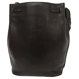 Hermès-HERMES SO KELLY 26 BAG IN TADELAKT CHOCOLATE LEATHER SHOULDER BAG PURSE-Brown
