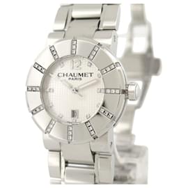 Chaumet-CHAUMET CLASS ONE 622C 48 DIAMONDS IN STEEL 33 MM QUARTZ LADY WATCH-Silvery