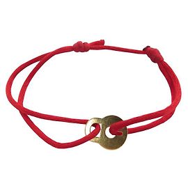 BRACCIALE DINH VAN CON LUCCHESE SU CORDINO IN ORO GIALLO 18K E BRACCIALE IN ORO D'oro