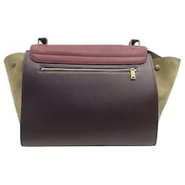 Céline-CELINE TRAPEZE L TRICOLORE LEATHER AND SUEDE HANDBAG 2013-Other