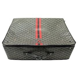 Goyard-FOLDABLE TRAVEL BAG GOYARD GARMENT BAG IN GOYARDINE CANVAS-Black