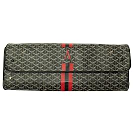 Goyard-FOLDABLE TRAVEL BAG GOYARD GARMENT BAG IN GOYARDINE CANVAS-Black