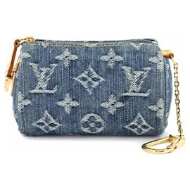 Louis Vuitton-Louis Vuitton Monogram Denim Pouch Bag-Blue