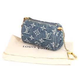 Louis Vuitton-Louis Vuitton Monogram Denim Pouch Bag-Blue