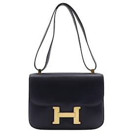 Hermès-Hermes Constance 24 Shoulder Bag-Navy blue