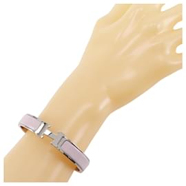 Hermès-Hermes Click H PM Bangle Bracelet-Silvery,Pink