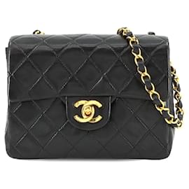 Chanel-Chanel Mini Matelasse Chain Shoulder Bag-Black