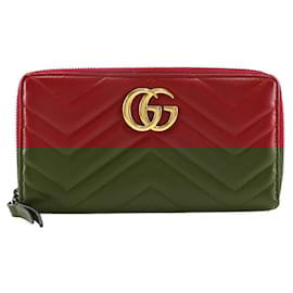 Gucci-Gucci Red Leather Long Wallet-Red
