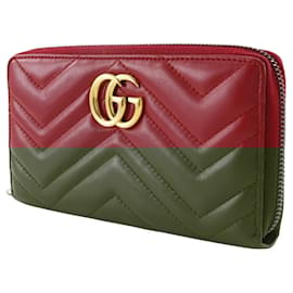 Gucci-Gucci Red Leather Long Wallet-Red