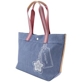 Coach-Coach Denim Blue Tote Bag-Blue