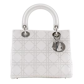Christian Dior-Christian Dior White Leather Handbag-White