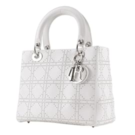 Christian Dior-Christian Dior White Leather Handbag-White