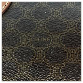 Céline-Celine Macadam Pattern Leather Handbag-Brown