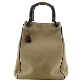 Gucci Beige Canvas Handbag Beige