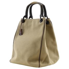 Gucci-Gucci Beige Canvas Handbag-Beige