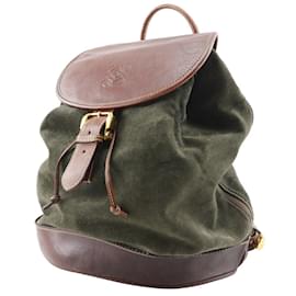 Loewe-Loewe Anagram Suede Backpack-Brown,Black,Green