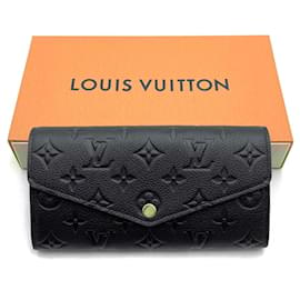Louis Vuitton-Louis Vuitton Monogram Empreinte Long Bill Wallet-Black