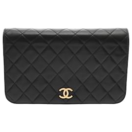 Chanel-Chanel Matelasse Push Lock Chain Shoulder Bag-Black