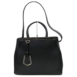 Fendi-Fendi 2Jours Handbag in Black Leather-Black