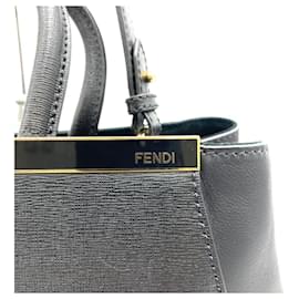 Fendi-Fendi 2Jours Handbag in Black Leather-Black