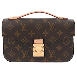 Louis Vuitton-Louis Vuitton Monogram Pochette Metis EW Handbag-Brown,Monogram