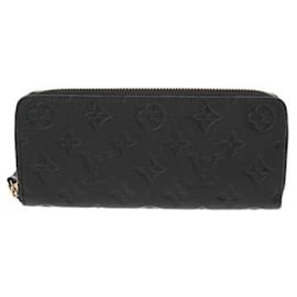 Louis Vuitton-Louis Vuitton Monogram Empreinte Portefeuille Clemence Noir-Black