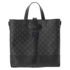 Louis Vuitton-Louis Vuitton Monogram Eclipse Saumur Tote Bag-Black,Monogram