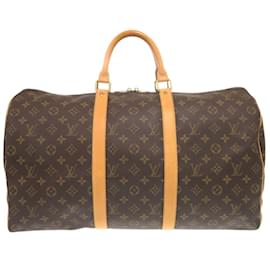 Louis Vuitton-Louis Vuitton Keepall 50 Monogram Boston Bag-Brown,Monogram