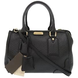 Burberry-Burberry Black Leather Handbag-Black