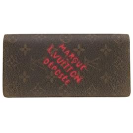 Louis Vuitton-Louis Vuitton Monogram Dust Portefeuille Brazza Long Wallet-Brown,Monogram
