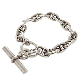 Hermès-Hermes Chaine d'Ancre MM Silver 925 Charm Bracelet-Silvery