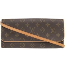 Louis Vuitton-Louis Vuitton Pochette Twin GM Monogram Shoulder Bag-Brown,Monogram