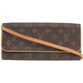 Louis Vuitton-Louis Vuitton Pochette Twin GM Monogram Shoulder Bag-Brown,Monogram