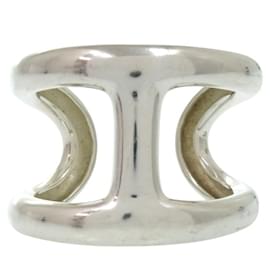 Hermès-Hermes OSMOSE Silver Bangle-Silvery