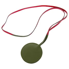 Hermès-Hermes Miroir Mirror Pendant Necklace-Red