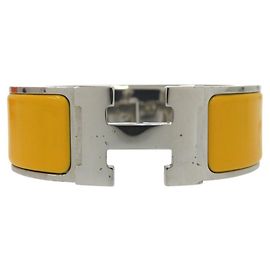 Hermès Hermes Click Crack H GM Armband Silber Gelb