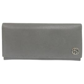 Gucci-Carteira longa de couro Gucci Interlocking G-Marrom