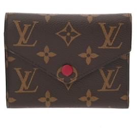 Louis Vuitton-Louis Vuitton Monogram Portefeuille Victorine Wallet-Fuschia,Monogram