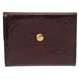 Louis Vuitton-Louis Vuitton Monogram Vernis Ludlow Coin Case-Dark red