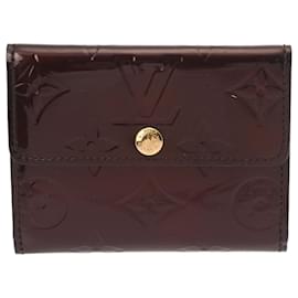 Louis Vuitton-Louis Vuitton Monogram Vernis Ludlow Coin Case-Dark red