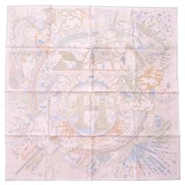 Hermès-Hermes Carre 90 Please Hold the Line Silk Scarf-Pink,Multiple colors,Green,Orange