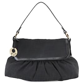 Fendi-Fendi Zucca Shoulder Bag-Black