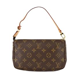Louis Vuitton-Louis Vuitton Monogram Pochette Accessoires Handbag-Brown,Monogram