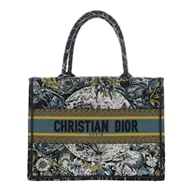 Christian Dior-Christian Dior Book Tote Medium Blue Constellation Handbag-Navy blue