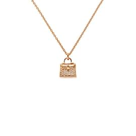 Hermès-Hermes Amulet Kelly K18 Pink Gold Necklace-Other