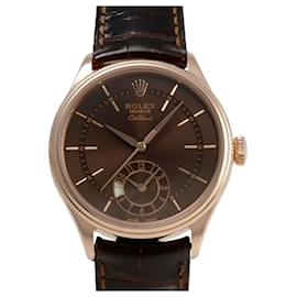 Rolex-Rolex Cellini Dual Time 50525 Chocolate Dial Watch-Other