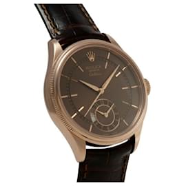 Rolex-Rolex Cellini Dual Time 50525 Chocolate Dial Watch-Other