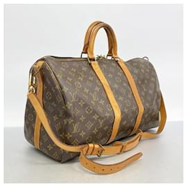 Louis Vuitton-Louis Vuitton Boston Bag Monogram Keepall Bandouliere 45-Brown