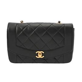 Chanel-Chanel Matelasse Diana Shoulder Bag-Black